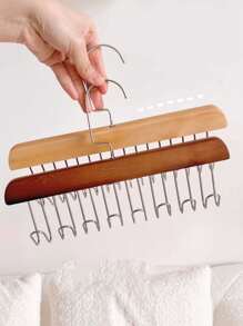 Appendiabiti in legno appeso, appendiabiti per uso domestico multifunzionale per camicie, biancheria intima, cravatte, cinture, organizzatore per armadi con design a onda