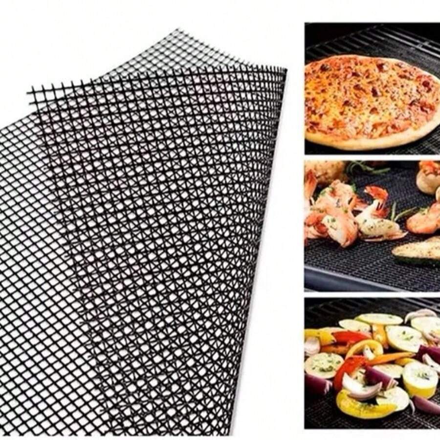 Non-Stick Grill Cloth Grill Plate Barbecue 33x40cm - Black - View 1