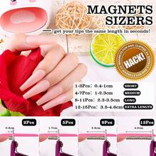 Violet Red Premium Adjustable Nail Clippers With Magnets Sizers Acrylic Nails, Stainless Steel Nail Cutter Trimmer Artificial False Tips Manicure Blade Clip Salon Beauty - 黑色-01 - 查看 12