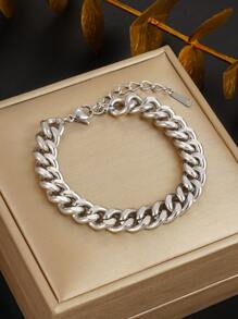 1 pieza Pulsera con cierre en forma de O de acero inoxidable de moda, adecuada para el uso diario de los hombres