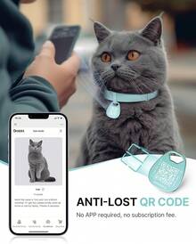 Separate Cat Collars With Name Tags: Suitable For Both Male And Female Cats, Super Soft And Adjustable Elasticity (6 "-12") Cat Collars With Separate Safety Buckles, Kitten Collars With QR Code ID Tags - Mint Green - View 4