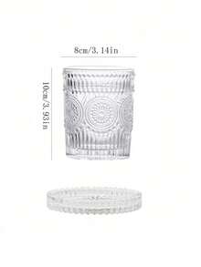 4 件玻璃烛台、杯垫，适用于婚礼、情人节、餐桌中心装饰、家居装饰、咖啡杯垫、烟灰缸、节日活动、家庭聚会、主题派对