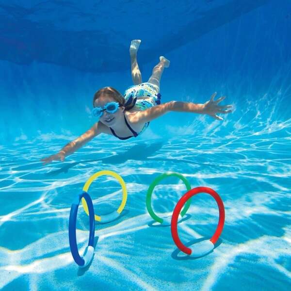 Colorful Underwater Training Dive Rings, Dive Torpedoes & Fish Rings, Swimming Pool Diving Toys For Children, Suitable For Summer Swim Party And Gift