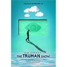 1 件经典科幻电影《楚门的世界》极简主义电影海报帆布画复古墙壁艺术画家居宿舍装饰节日和生日礼物、办公室装饰布置艺术品可选框架 - 彩色 - 查看 81