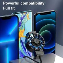 Phone Cooler Suitable For Most Smartphones, High Air Flow Game Cooling Fan, Works Compatible With Iphone//Android, Reduces Phone Lag