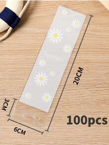 10 件装雏菊自粘包装袋、烘焙饼干袋、珠宝雪花酥皮礼品袋，可用于派对、庆典、婚礼等送礼必需品