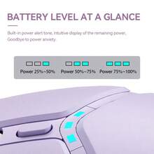 无线2.4G鼠标，三档速度可调（800-1200-1600），配备灯光音调按键，电量显示及自适应休眠，外观精美，人体工学设计，节日礼品办公用品 - 彩色 - 查看 10