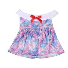 1 件套娃娃裙，娃娃露肩裙，粉色可爱蝴蝶结裙，适合 18 英寸婴儿娃娃、重生娃娃，适合 3 岁以上儿童，儿童玩具娃娃配件，生日礼物，节日派对 - CL-0353 - 查看 18