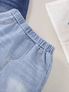 3pcs/Set Boys' Summer Denim Shorts, Casual 5-Inch Versatile Toddler Kids' Lightweight Jeans Shorts For Holiday Wear - Multicolor - View 3