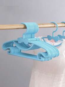10pcs/20pcs/30pcs Children's Hangers, Lightweight Plastic Hangers With Anti-Slip Design, Suitable For Children's Shirts, Pants, Skirts And Coats. Flat And Space-Saving Structure, Suitable For Wardrobe Organization In Bedrooms, Laundry Rooms And Children's Rooms. Multi-Functional Dry And Wet Dual-Purpose Bow Hanger - A Great Gift For Home Storage - Multicolor - View 13