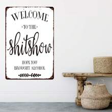 1pc, Vintage Metal Tin Sign - Welcome To The Show - Perfect For Cafes, Bars, Homes, And Farmhouses - 8x12 (20cm30cm)