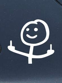 Süßer Cartoon lächelndes Gesicht Aufkleber, der einen delikaten Akzent an Autos, Laptops, Kühlschränken, Gepäck und anderen Alltagsgegenständen verleiht