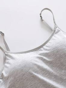 3pcs Women Seamless Camisole Vest Tops, Padded Bra With Spaghetti Strap, Multi-Color