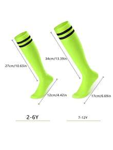 1 par knästrumpor för barn/ungdom, fotboll/baseboll/softboll, unisex knästrumpor, lämpliga för pojkar och flickor från 2–12 år - Multifärgad - Visa 7