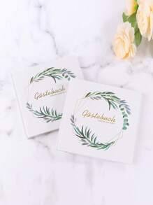 1pc Wedding Guest Register, Multi-Purpose Guestbook, Photo Guestbook, Birthday Special Event Register, Stylish Graduation Sign-In Book, Gold-Stamped Notebook Wedding Guest Sign-In Book Summer Gifts Beach Back To School School Supplies Room Decor