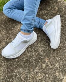 Women's Sport Sneakers, Comfortable And Stylish - White - View 4