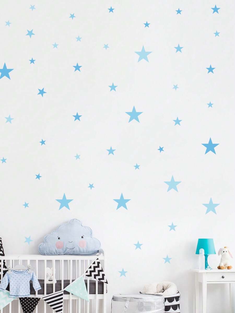 星形印花儿童墙贴、贴纸、墙贴花、乙烯基贴花用于家居装饰、春季装饰品让您的家焕然一新、拉玛装饰贴纸礼物生日毕业房间装饰墙贴墙面装饰