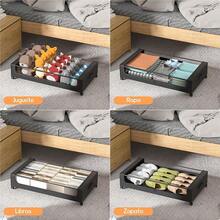 Almacenamiento para Cama, 2pcs Contenedores de Almacenamiento Debajo de La Cama con Ruedas, Zapatera Bajo Cama para Ropa, Mantas, Juguetes, Zapatos y Libros - Negro2 - Ver 10
