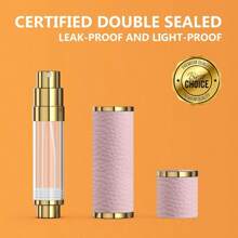 Atomizador de perfume de viaje de 5ml, recargable, portátil, de, vaporizador de colonia de tamaño de bolsillo, botella de spray de fragancia vacía, regalo para mujeres y hombres, color rosa