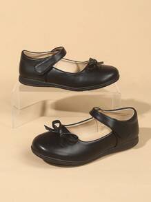 1 Pair Girls' PU Solid Performance Shoes, Student Shoes, Fashion Dress Shoes, Princess Shoes