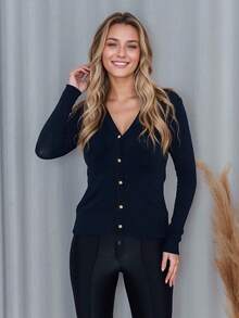 Women Cardigans - Màu xanh hải quân - Xem 1