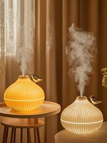 Lark Mini Humidifier. Portable Air Humidifier With USB For Bedroom, Desk, Plants & Baby Nursery. Moon Lamp, Ultrasonic, Silent & Auto Shut-Off 330ml - trắng - Xem 3