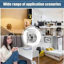 1 pieza Ventilador eléctrico multifuncional pequeño con pulverizador humidificador, de alto flujo de aire, para escritorio, estudiantes, dormitorios u oficina