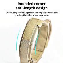 [Collier anti-éclatement pour chien tactique militaire] Collier pour animaux de compagnie + Collier tactique + Bandoulière de dressage extérieure ajustable anti-éclatement, sans frottement, sans blessure, tissu renforcé, convient aux grands chiens + Design ajustable + Bords arrondis pour prévenir les blessures en cas d'éclatement soudain (pour le dressage des chiens de taille moyenne/grande)