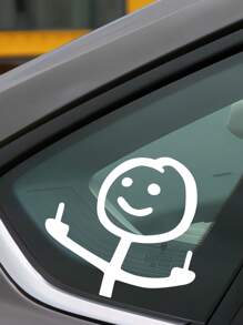 Süßer Cartoon lächelndes Gesicht Aufkleber, der einen delikaten Akzent an Autos, Laptops, Kühlschränken, Gepäck und anderen Alltagsgegenständen verleiht