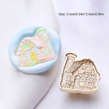 1 Pc Fairy Tale Series Wax Seal Stamp Head, Detachable Solid Brass, Intricate Fairy TalesDesigns (Castle/Rabbit/Bear/Hot Air Balloon/Candy House), Wax Sealed Stamp Head, Fire Paint Seal Head, DIY Craft, Gift Packaging, Envelope Sealing, Party Invitation Letter,Back To School,School Supplies