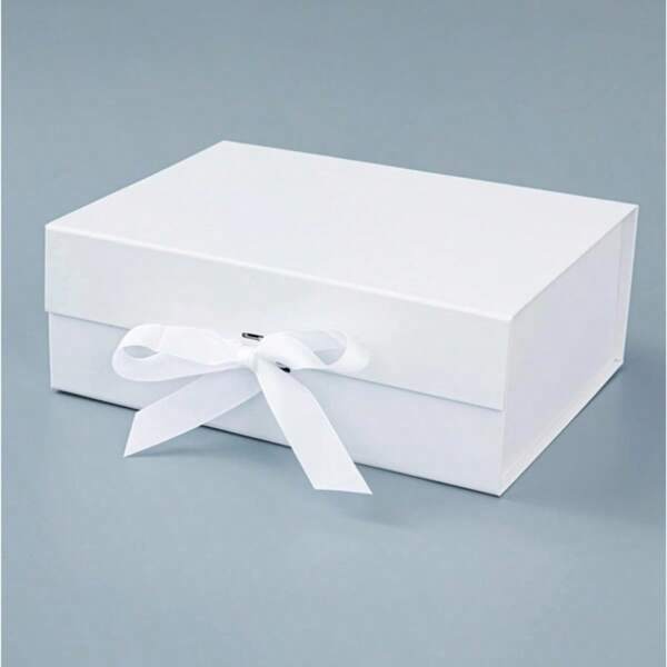 1pc Solid Color Foldable Gift Box, Gift Packaging Box, Festival Gift Box, Suitable For Mother's Day, Father's Day, And Graduation Party Gift Box