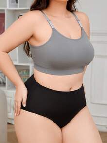 Sujetador deportivo de una pieza sin alambres y sin relleno para mujer de talla grande, activewear de yoga con espalda de tirantes cruzados de soporte - Multicolor - Ver 6