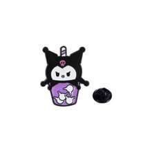 Sanrio Sanrio 1 szt./6 szt. Hello Kitty Anime Cartoon Urocza i oryginalna broszka metalowa naszywka, dodatek do odzieży, dodatek do plecaka, nadaje się do noszenia na co dzień i jako prezent dla przyjaciół. Akcesoria do szkoły, biura, koszul, kurtki, biżuterii, przypinki na Halloween, zabawne prezenty dla nauczycieli.