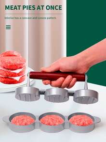 Non-Stick Hamburger Mold With Free Wax Patty Paper Sheets Burger Press Meat Beef Cheese Veggie Burger Maker For Grill Griddle BBQ Barbecue Hamburger Patty Maker With Wax Paper, Aluminum Burger Maker For Kitchen BBQ Grill