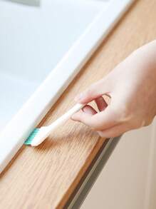 1pc/2pcs Multi-Functional Portable Cleaning Brush With Scraper, Suitable For Cleaning Gaps Of Doors, Windows, Cups, Baby Bottles, Kitchen Stove, Sink And Other Sanitary Corners