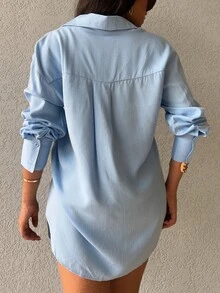 Women's Shirt - 藍色 - 查看 2
