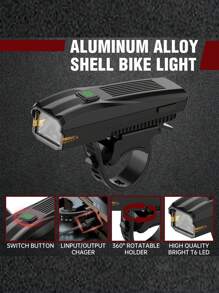 1pc Usb Rechargeable Bike Light, Heart-Shape Round Led Bicycle Front And Rear Caution Light, Waterproof Bicycle Tail Light With Cob Technology For Night Riding Lighting Equipment
