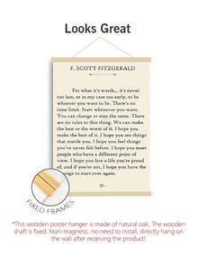 1件無框復古帆布印畫，F. Scott Fitzgerald 勵志名言牆飾，圖書館、辦公室與居家裝飾藝術海報 - 彩色 - 查看 4