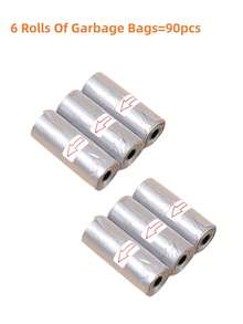 1个储物容器+3卷婴儿推车垃圾袋（1卷=15个，展开尺寸30x22厘米），婴儿推车垃圾袋架和便携式塑料袋 - 灰色 - 查看 6