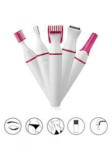 Battery-Powered Trimmer - Eyebrow/Nose/Body Hair Remover - Safe Blades For Face & Skin - Compact Travel Design (Battery Not Included)