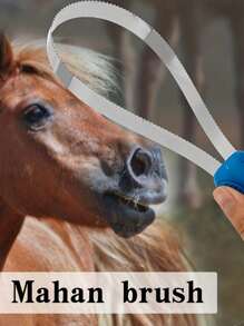 1 pezzo Spazzola per la perdita di pelo di bue/cavallo con denti in gomma, pettine per la toelettatura degli animali domestici, rastrello anti-prurito