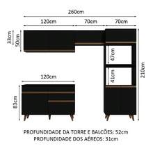 Cocina Integral Completa Modular Madesa 260cm 09 Color Negro - Negro - Ver 3