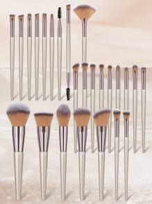 [Champagne Gold ]14-22-25-30 Pcs Makeup Brush Sets Premium Synthetic Hair Eyeshadow Blending Brush Sets Cosmetics Tools