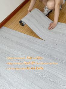 1 rollo de baldosas autoadhesivas de suelo con patrón de madera minimalista, rollo de papel tapiz, rollos de suelo de vinilo reforzado. Baldosas de suelo autoadhesivas impermeables, resistentes al desgaste y antideslizantes. Papel tapiz/pegatinas de suelo autoadhesivas. Pegatinas de pared de decoración occidental, papel tapiz autoadhesivo, decoración de pared. Decoración de habitación para cocina, baño, sala de estar, dormitorio, decoración de cocina, oficina, decoración del hogar. Papel tapiz de pared decorativo, baldosas de suelo autoadhesivas, baldosas de suelo autoadhesivas