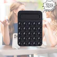 Soporte de teléfono móvil de silicona con ventosa doble cara, accesorio de teléfono móvil de manos libres, soporte para selfie y video, accesorio para teléfono y teléfono móvil Android, ventosa de silicona de fuerte adherencia adecuada para una variedad de escenarios utilizada para sostener el teléfono y evitar que se caiga, accesorios de selfie para teléfono móvil