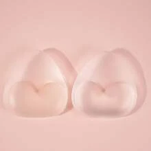 1 Pair Elegant Silicone Bra Inserts - Invisible, Reusable & Thickened Breast Pads For Bikini Halter, Seamless Underwear Enhancement, Soft And Comfortable Lingerie Accessories For Women - Multicolor - View 6