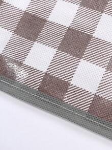 1 件咖啡白格子野餐户外毯，防水可折叠毯，加厚超大格子野餐垫，适合春季旅行、户外、海滩、露营草坪公园、婚礼登记配件、情侣礼物。（2 种尺寸可供选择）