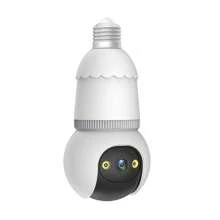 E27 Bulb Camera 1080P HD Night Vision Security Camera, Built-In 2 LED Lights Automatic Dual-Way Audio Tracking Camera, Wireless 360° Panoramic Auto Tracking Smart Home Camera