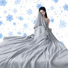 90"X90" Queen Size Cooling Blanket, Absorb Heat To Keep Body Cool And Prevent Sweating At Night, Lightweight Chilling Blanket For Hot Sleepers, Washable, Gray - Wave-light Gray - View 13