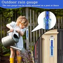 1pc Plastic Garden Outdoor Rainfall Gauge With Scale Marks, Outdoor Rain Measurement Tool